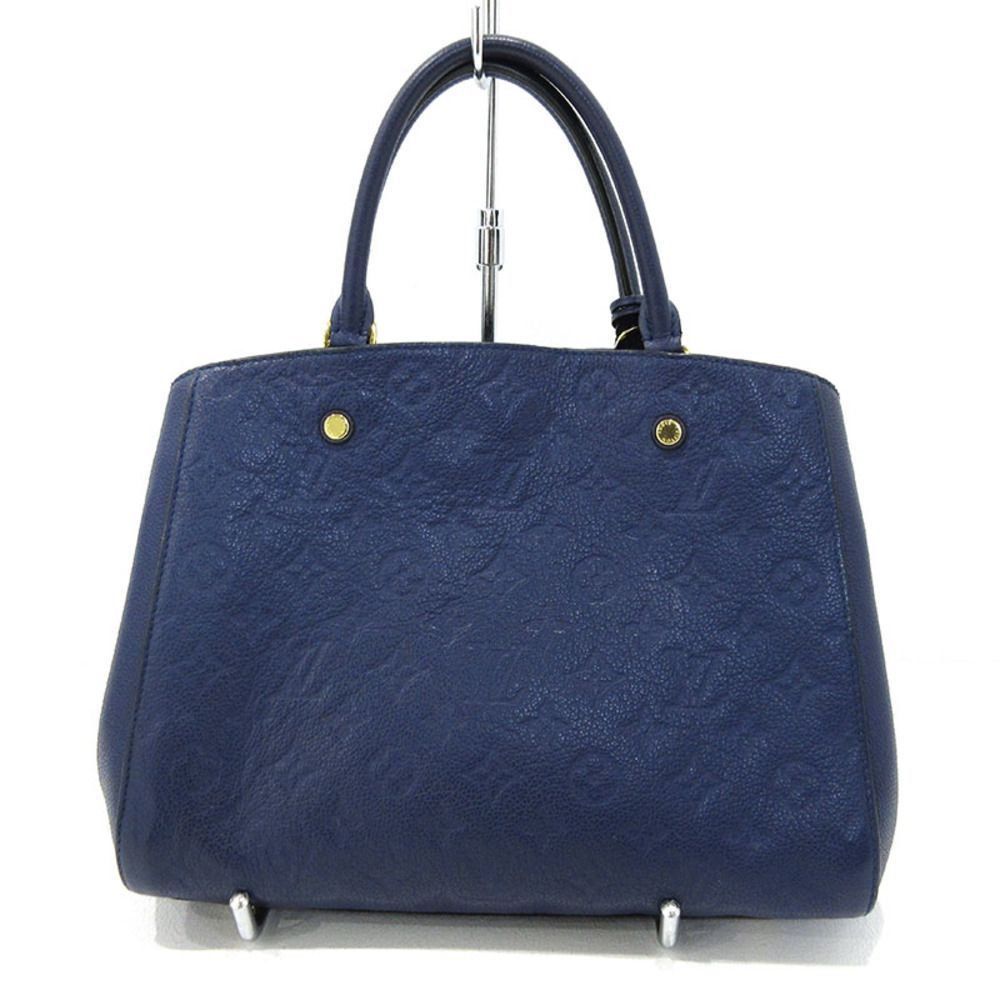 Empreinte Montaigne Monogram MM Tote Bag Navy Shoulder Strap Handbag